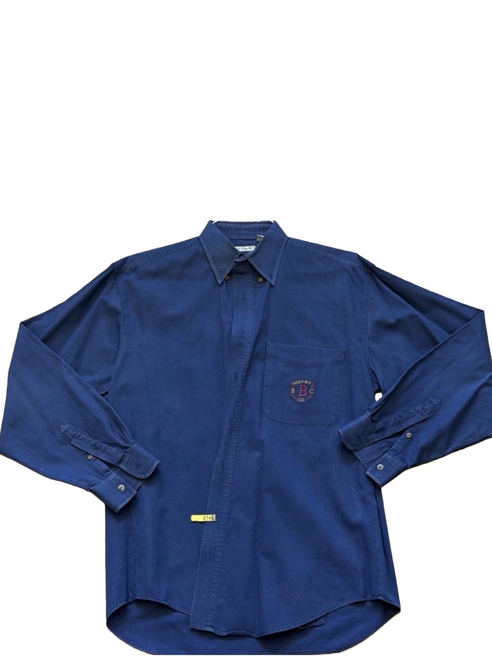 Bugle Boy Navy Blue Long-Sleeve Dress Shirt